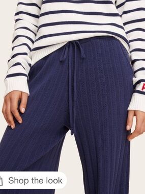 Parke + Target navy High Ride Sweater Balloon pants Size M NWT